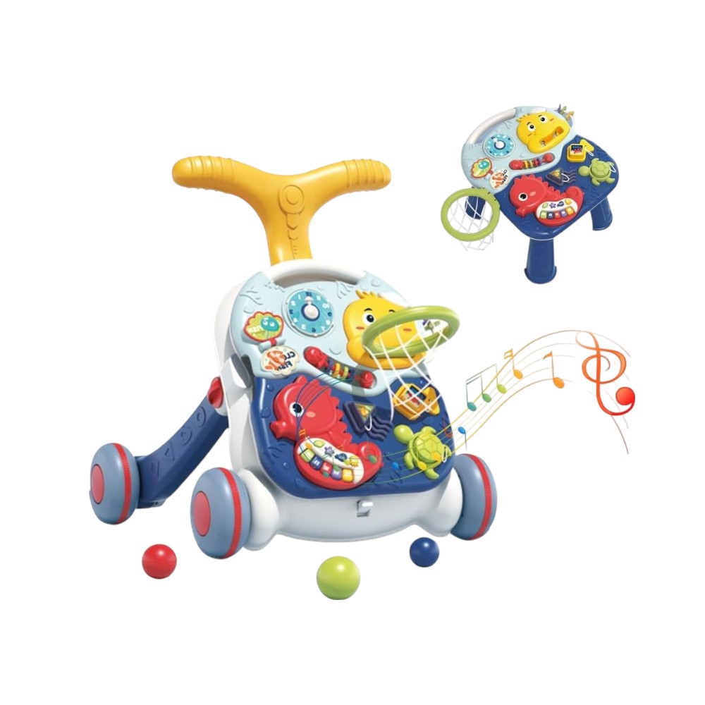 3-in-1 Multifunctional Sit-to-Stand Baby Walker