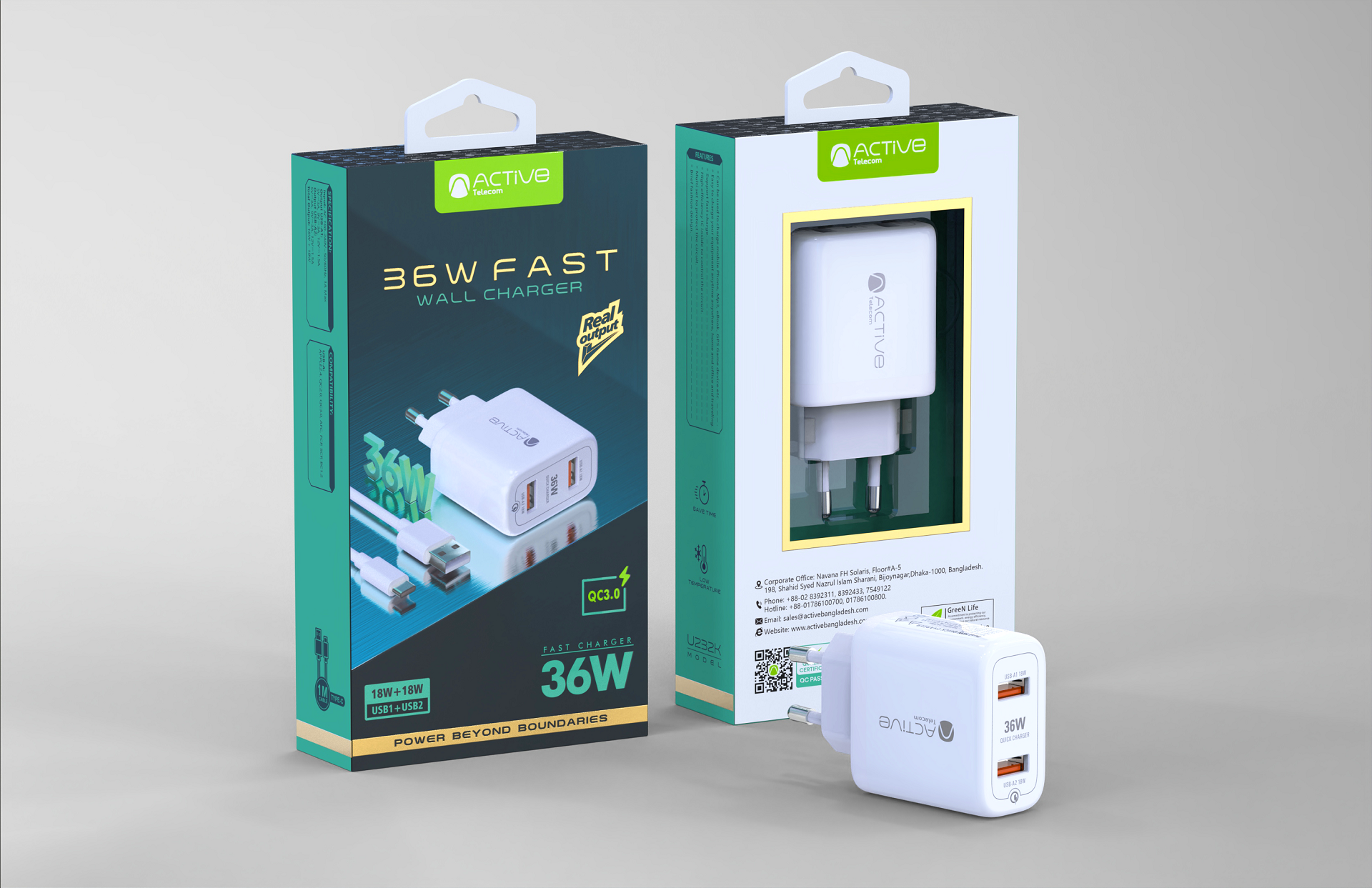 ACTIVE 36W FAST WALL CHAREGR